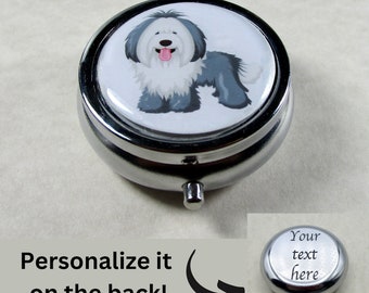 Old English Sheepdog Pillbox, Old English Sheepdog Gifts, Sheepdog Trinket Box, Dulux Dog Pill Box, OES Pillbox, Sheepdog Mom Gifts