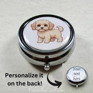 Cockapoo Pillbox, Cockapoo Gifts, Cockapoo Mom Gifts, Cockapoo Dad Gifts, Cockapoo Memorial Gifts, Personalized Cockapoo Gifts