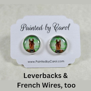 Horse Portrait Earrings, Horse Jewelry, Western Earrings, Cowgirl Earrings, Cowgirl Jewelry, Kids Earrings, Girls Earrings