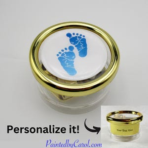 Baby Boy Music Box, Boy Gender Reveal Gift, Blue Baby Feet Gifts, Baby Shower Gifts, New Mom Gifts, New Grandparents Gift, Personalized Gift
