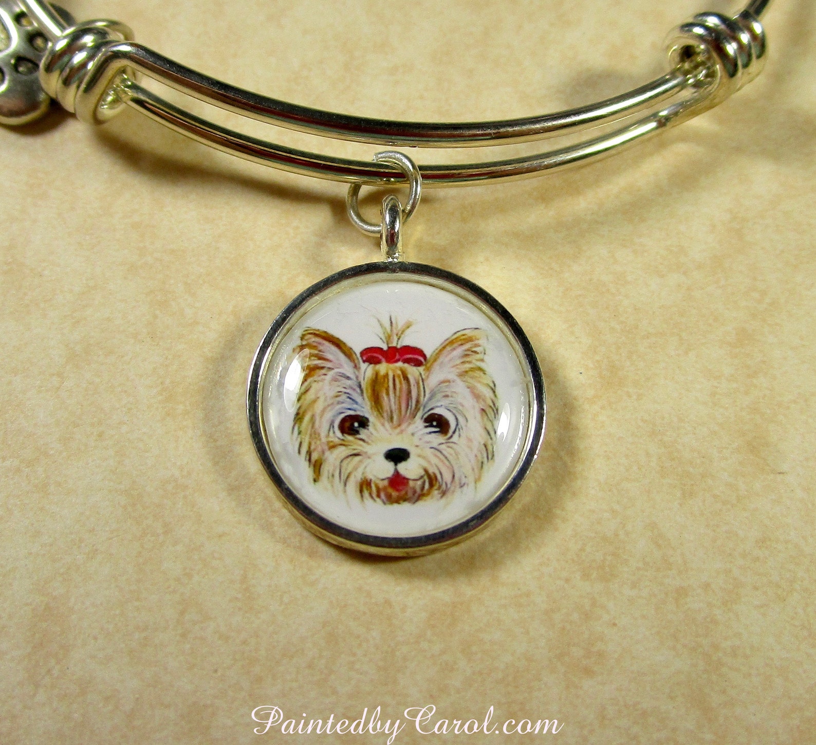 Yorkshire Terrier Bangle Yorkie Bracelet Yorkie Jewelry Etsy