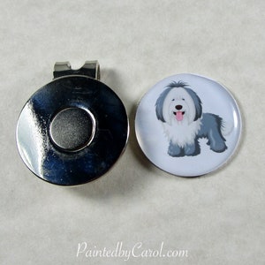 Old English Sheepdog Golf Ball Marker, Dulux Dog Gifts, OES Dad Gifts, Sheepdog Golf Gifts, Sheepdog Father's Day Gifts image 3