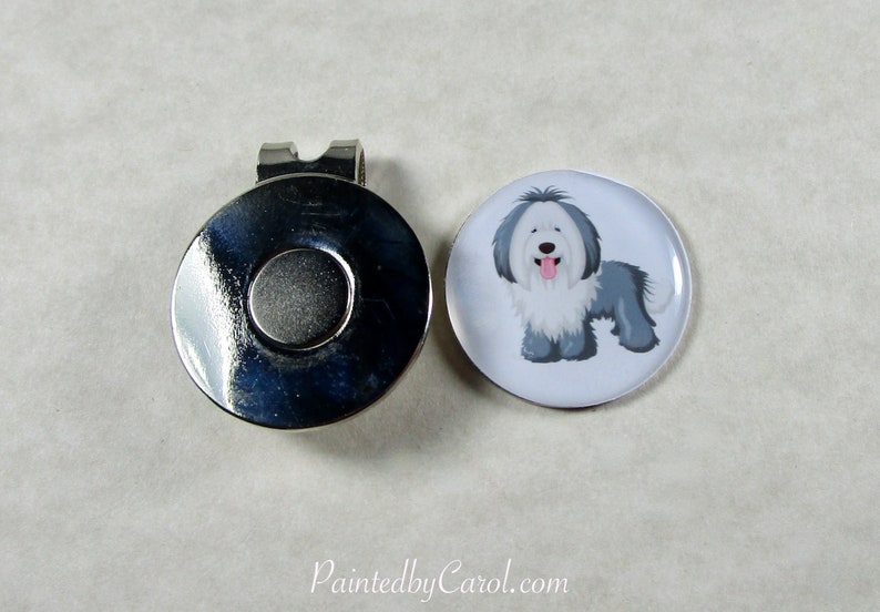Old English Sheepdog Golf Ball Marker, Dulux Dog Gifts, OES Dad Gifts, Sheepdog Golf Gifts, Sheepdog Father's Day Gifts image 3