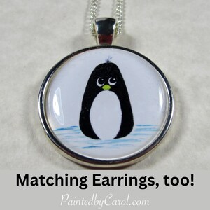 Penguin Pendant, Penguin Necklace, Penguin Jewelry, Penguin Gifts, Cartoon Penguin, Kids Pendant, Girls Pendant, Jewelry for Kids