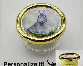 Bunny Music Box, Personalized Rabbit Gifts / Custom New Baby Nursery Decor