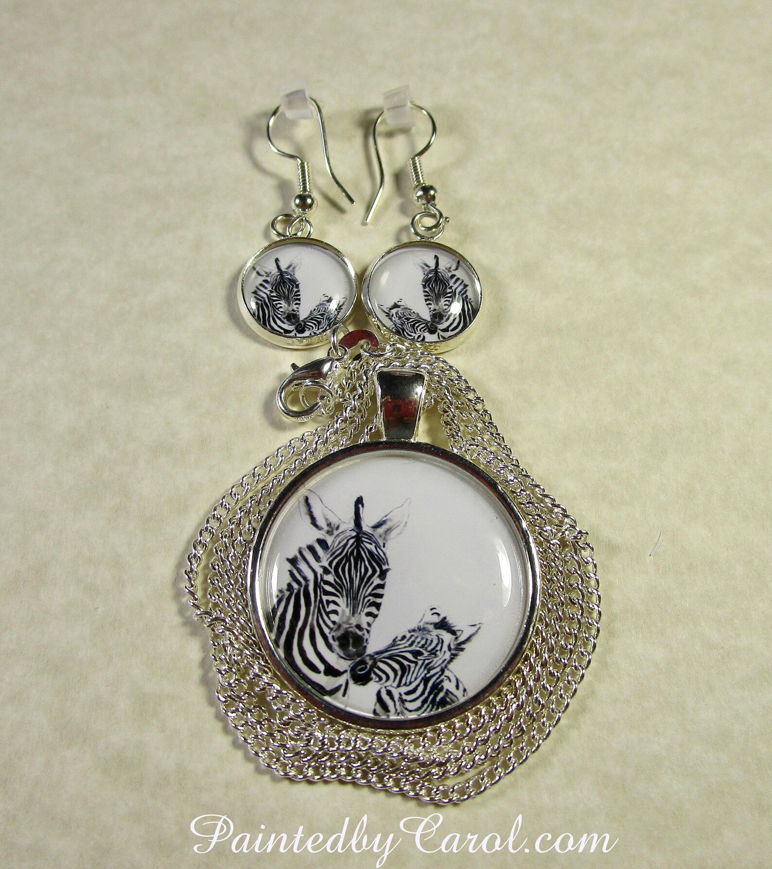 Zebra Pendant Zebras Necklace Mom and Baby Zebra Jewelry Etsy