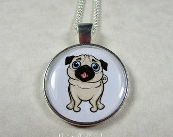 Pug Pendant, Pug Gifts, Pug Necklace, Pug Jewelry, Pug Mom Gifts, Pug Jewelry Set, Gifts with Pug, Gifts for Pug Mom