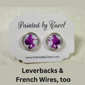 Skateboard Earrings, Pink Skateboarder Jewelry, Skateboard Studs, Skateboard Leverbacks, Skateboard Gifts, Skateboarder Gifts