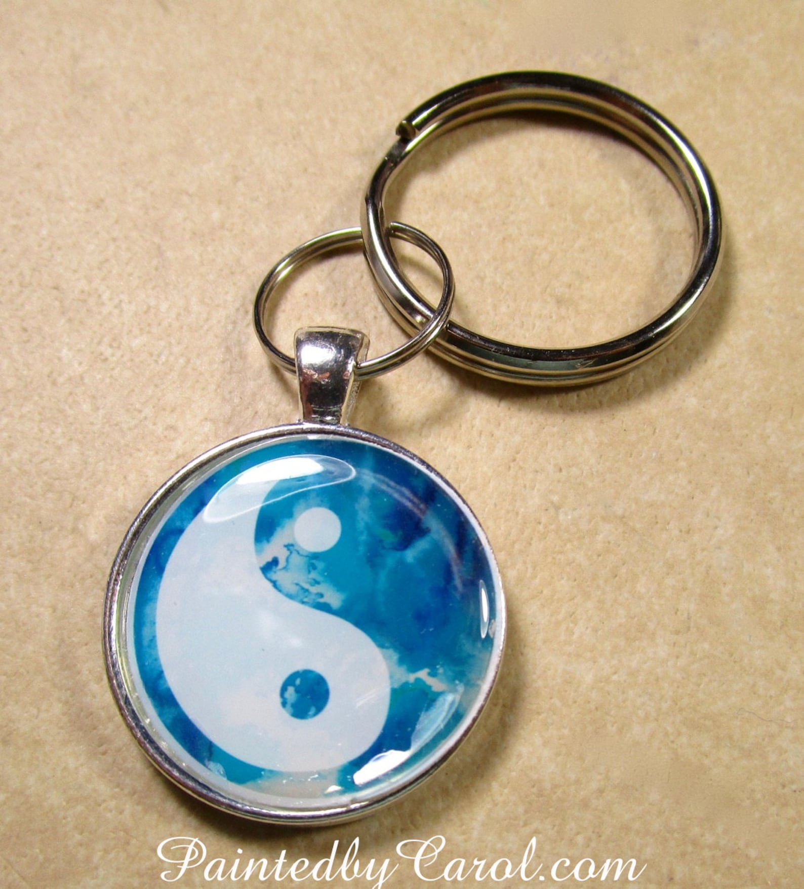 Yin Yang Keychain Yin Yang Key Ring Yin Yang Gifts Zen Etsy