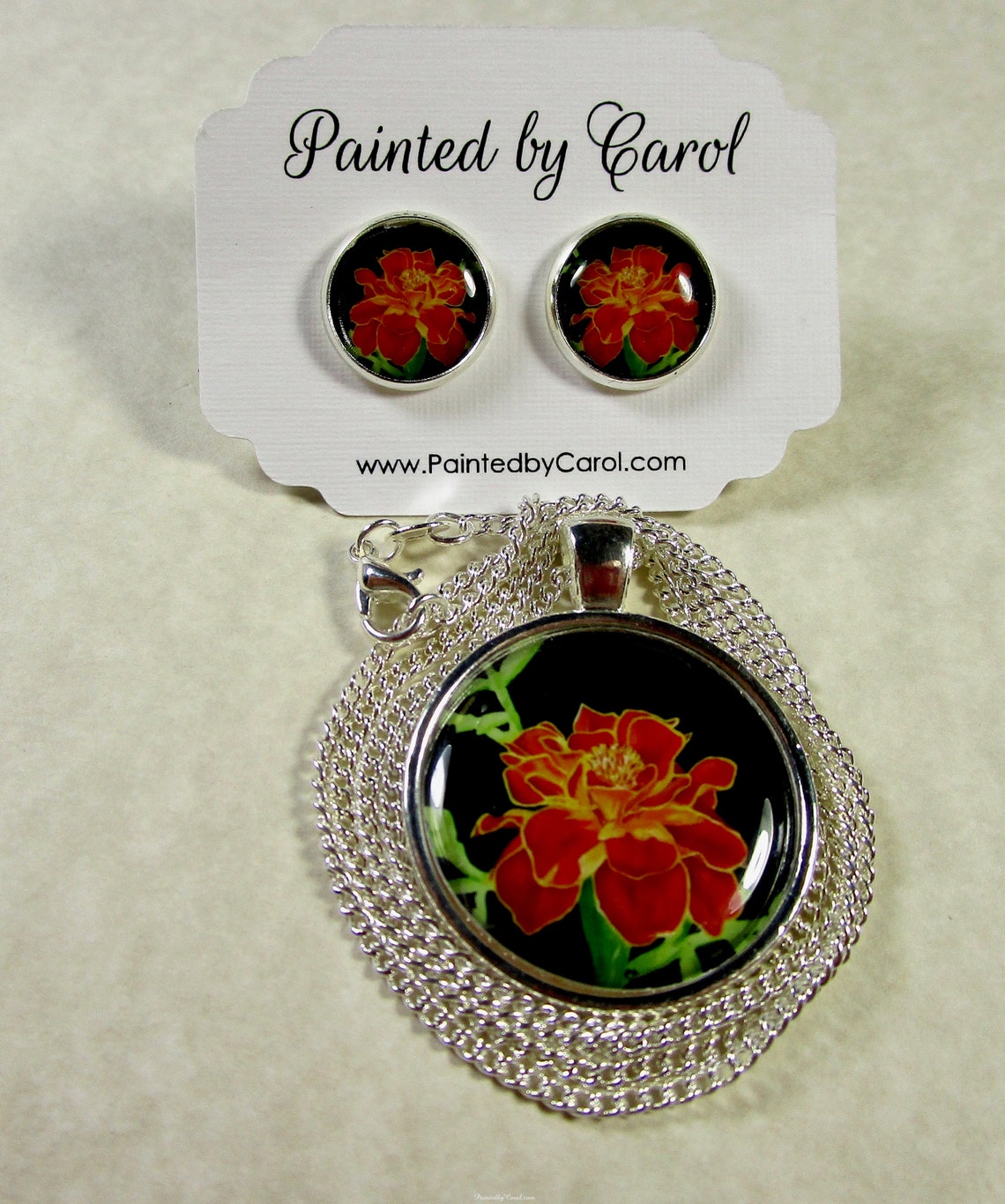 Marigold Earrings Marigold Jewelry Marigold Gifts Marigold Etsy