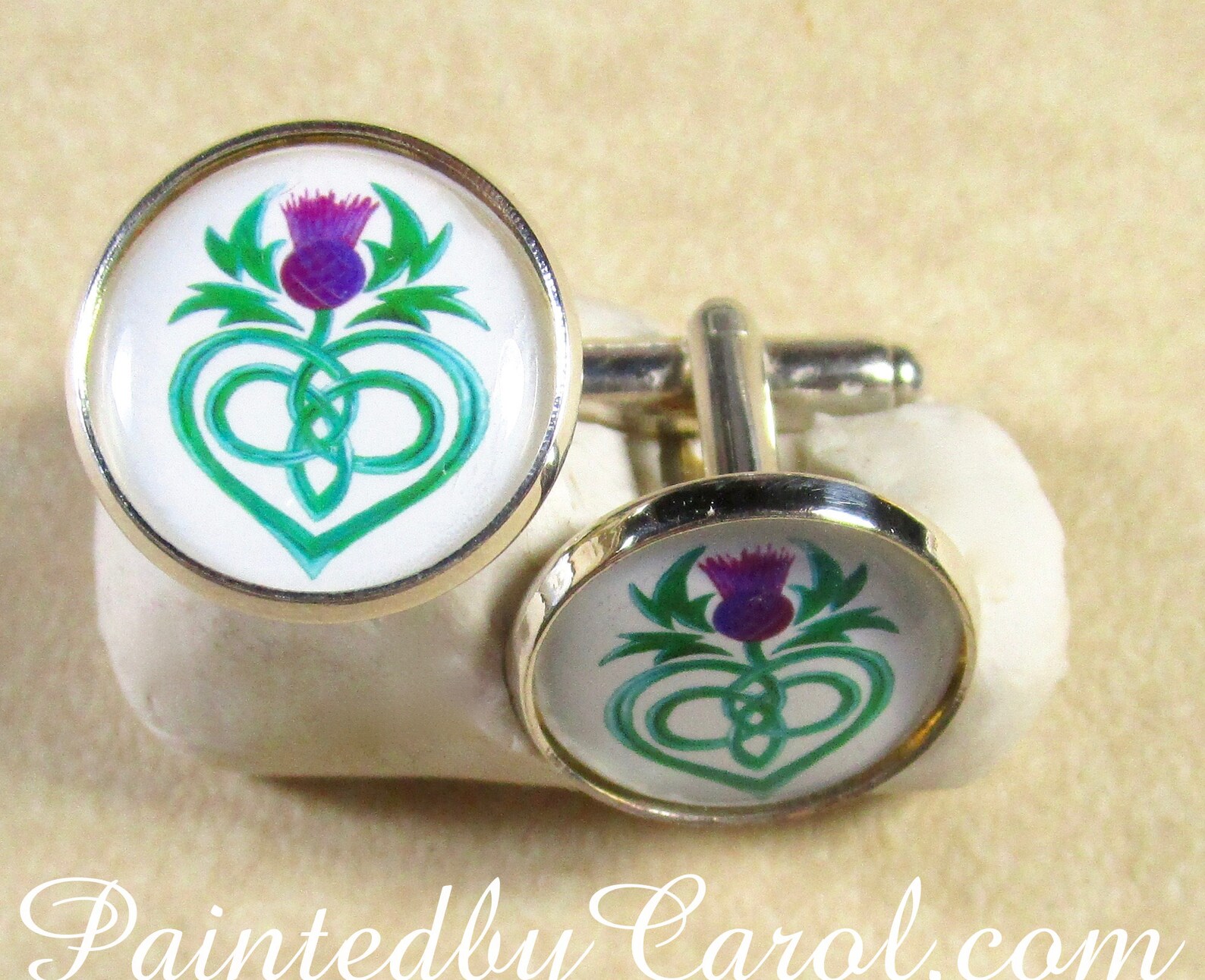 Celtic Thistle Cufflinks Celtic Thistle Mens Gifts Celtic Etsy