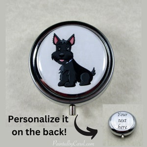 Scotty Pillbox, Scottish Terrier Pill Box, Scotty Trinket Box, Scotty Dog Gifts, Scotty Pill Container, Scotty Mint Box, Scotty Gifts