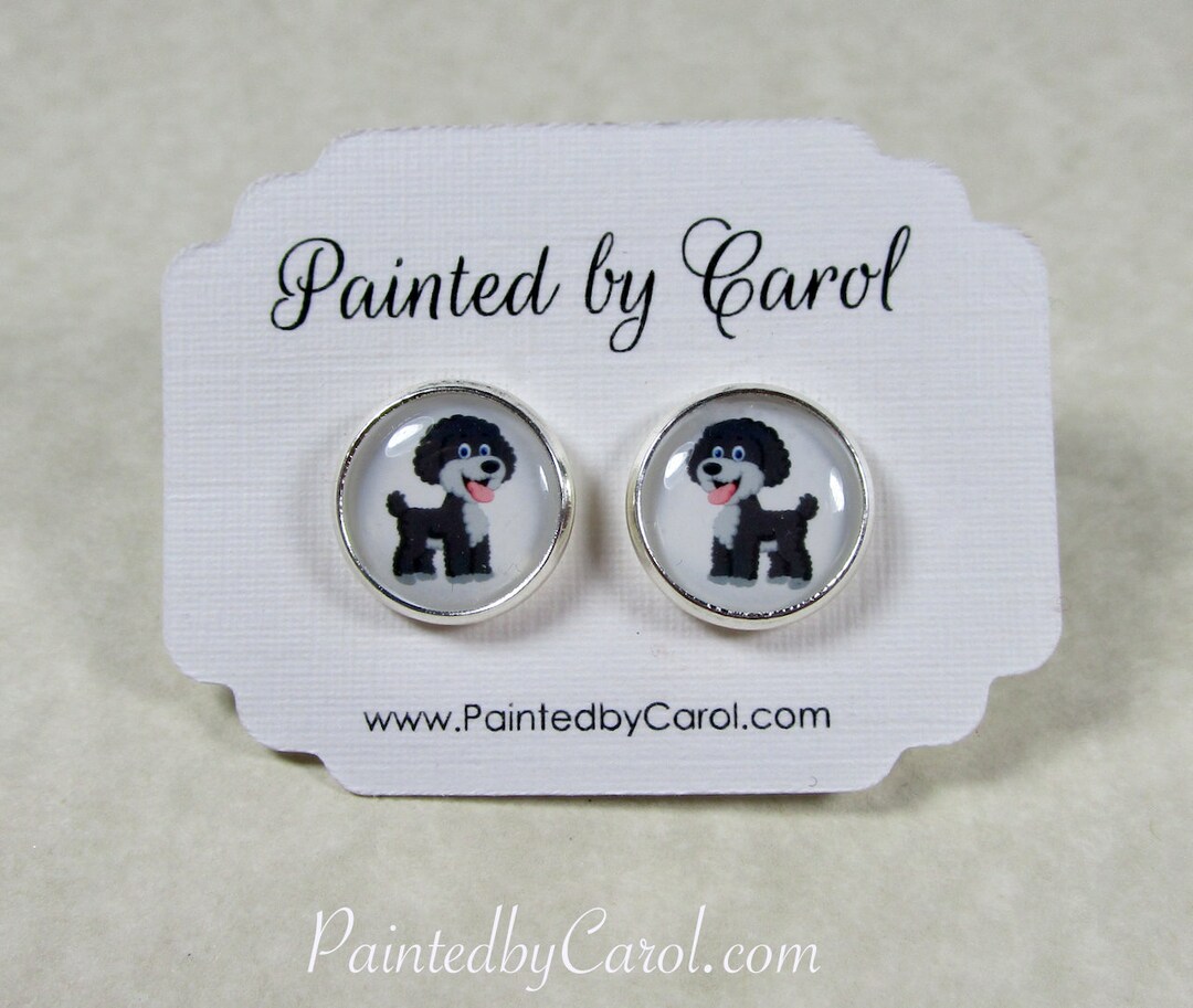 Portuguese Water Dog Earrings, Portuguese Water Dog Jewelry, Portuguese