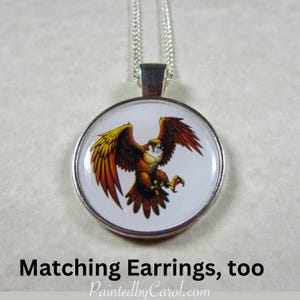 Falcon Pendant, Falcon Necklace, Falcon Jewelry, Falcon Gifts, Falcon Mascot Gifts, Falcon Fan Gifts, Falcon School Gifts
