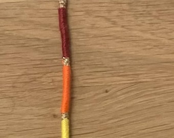 41cm Festival hair braid - handmade cotton - 16 inches (41cm) - Rainbow