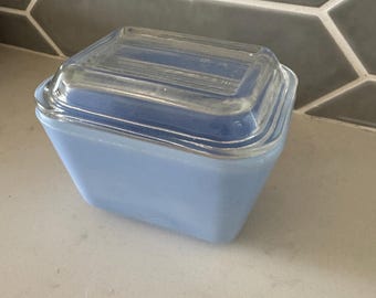 Refrigerador Pyrex azul Delphite vintage