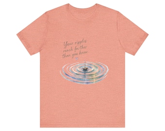 Inspirational Ripple Graphic Tee | Watercolor Nature Shirt