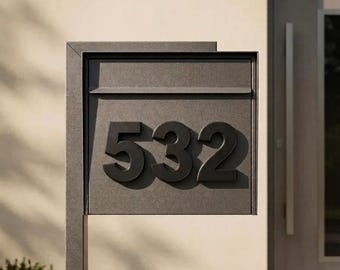 Modern flytande husnummer och bokstäver (STL-filer) – 3D-utskrivbar adressskylt
