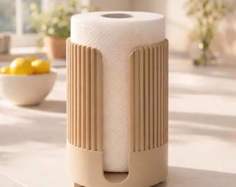 Minimalistisk ribbad pappershanddukshållare Modern köksinredning Elegant bänkskiva med förvaringsorganisatör Design