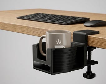 Under Desk Cup Holder: Spill-Proof Beverage Mount for Laptops