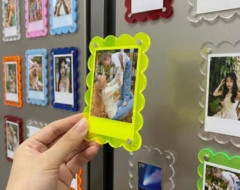 Magnetischer Bilderrahmen, gewellter Polaroid-Kühlschrank-Magnet, Instax Mini Display