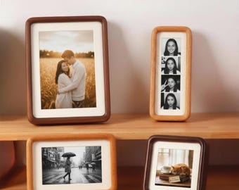 Massivholz Bilderrahmen mit abgerundeten Ecken, Hochzeitsgeschenk Wohnkultur, Design für Tabletop Display