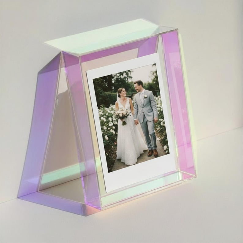 Colorful Acrylic Floating Picture Frame, Dopamine Decor Clear Modern Poster Frame for Art Prints, Photos image 13