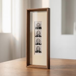 Photobooth Frame for Photo Strip, Wooden Photo Booth Picture Frame Photo Strip Display