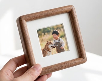 Mini Polaroid Instax Holzrahmen mit Passepartout, kleiner Massivholz-Fotorahmen Geschenk
