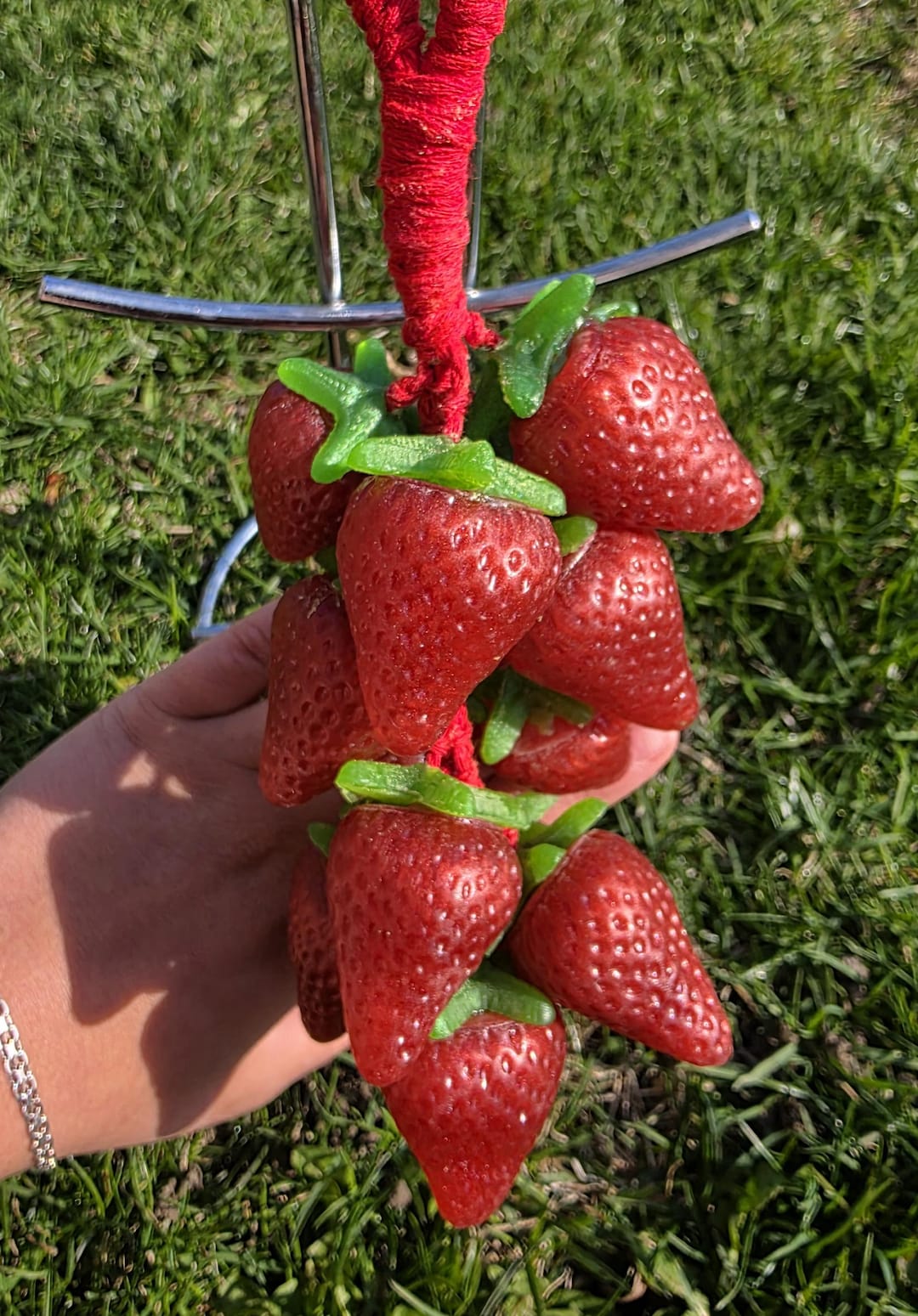 Strawberry Cluster Soap on a Rope, Artisan Fruit Scented Bath Soap - Etsy