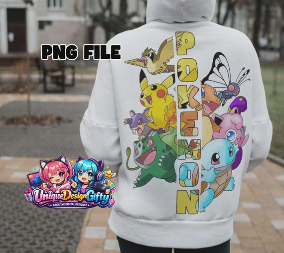 Pokemon PNG, Pikachu, Pokemon clipart, 300 dpi, pokemon hoodie, pokemon design, pokemon mug wrap, pokemon art,PNG File Only