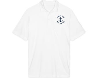 Anchor logo Ride the Tide Polo | Nautical Harbor Tee