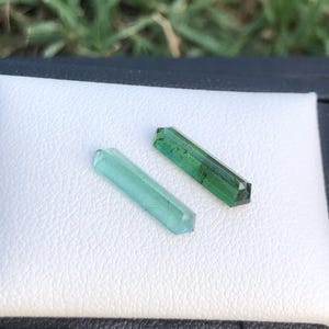 Natural Blue Green Tourmaline Rosecut Pair, 2.65ct, Afghan Gemstones for Earrings