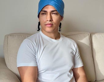 Antifaz para dormir TENCEL Blackout, azul cielo, ligero, con relleno de algodón, ideal para quienes duermen de lado.