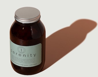 Lavender Bergamot Bath Salts | Sleep Aid, Mineral Soak, UK Handmade Aromatherapy (400g)