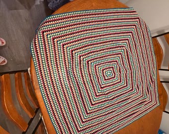 Funda con estampado de espiral de ganchillo