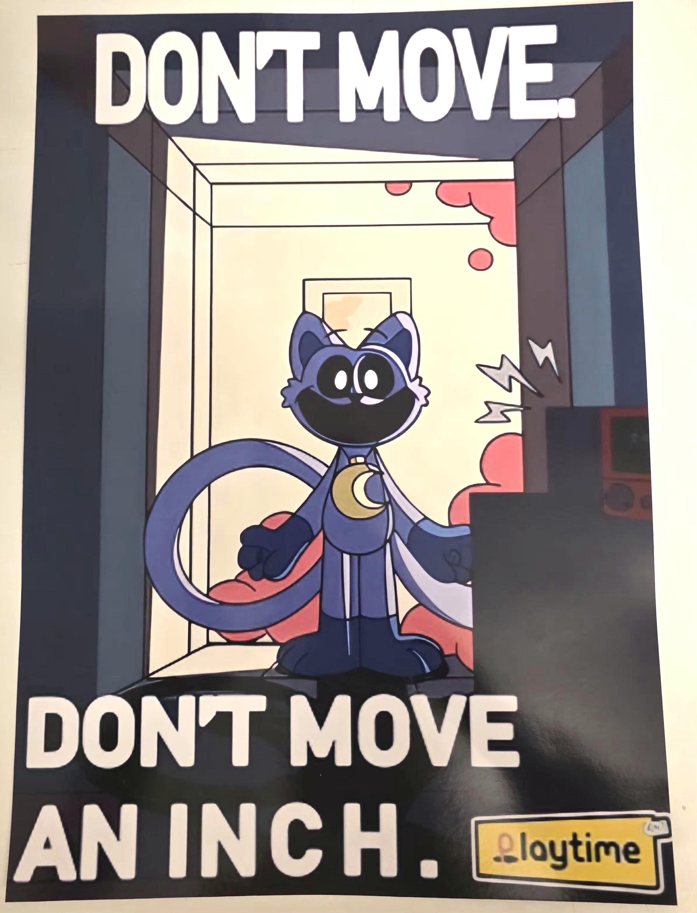 Move An Inch Poppy Playtime Catnap A3 Poster Dont Move an Inch Horror Gaming - Etsy UK