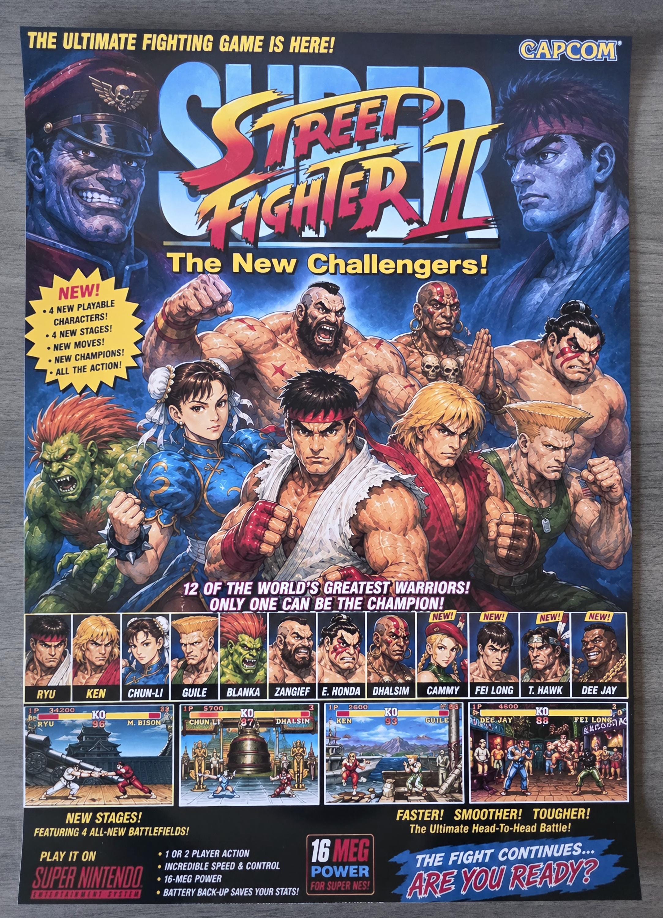 Super Street Fighter 2 Poster - Etsy Canada