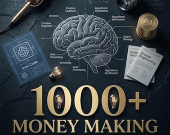 1000+ AI Prompts to Make Money Online | ChatGPT Prompt Bundle for Side Hustles, Freelancers & Entrepreneurs | Instant Digital Download