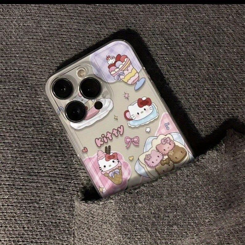 MEGA CLEARANCE Hello Kitty iPhone Case: Shockproof Pink Silicone Cartoon Design afbeelding 4