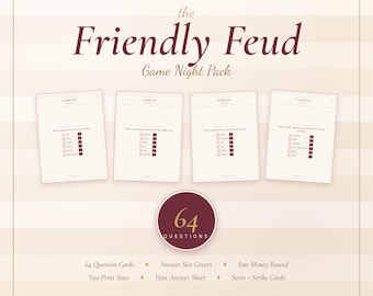 Ladies Night Friendly Feud Game Pack | Bachelorette Party Printable Game (Digital Download)