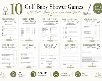 Golf Baby Shower Bundle | Little Caddie Printable Shower Games (PDF + PNG)