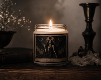 Lilith Gothic Soja-Kerze – Dark Divine Feminine, Okkulte Altar Ritual Kerze