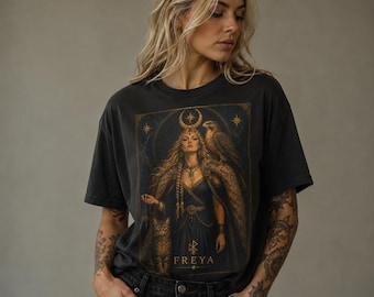 Freya-T-Shirt | Shirt der nordischen Göttin | T-Shirt zur Wikingermythologie