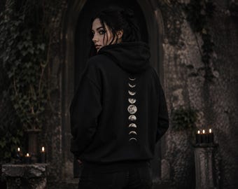 Mondphasen-Hoodie | Himmels-Hoodie | Hexen-Hoodie