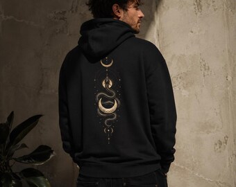 Schlangenmond-Hoodie, Hexen-Hoodie, Himmels-Hoodie