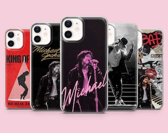 Funda para teléfono Michael Jackson King para iPhone 17, 16 Pro, 15, 14, 13, 12, Samsung S26, S25, S24, S23, A16, A56, A57, Pixel 10 Pro rosa bebé