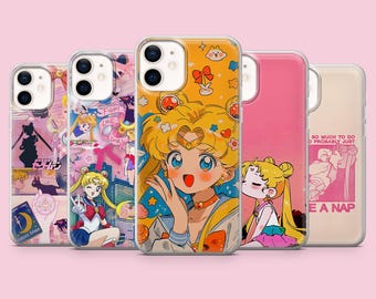 Sailor Moon phone case Anime Collage cover for iPhone 17, 16Pro, 15, 14, 13, 12, Samsung S26, S25, S24, S23, A16, A56, A57, Pixel 10Pro