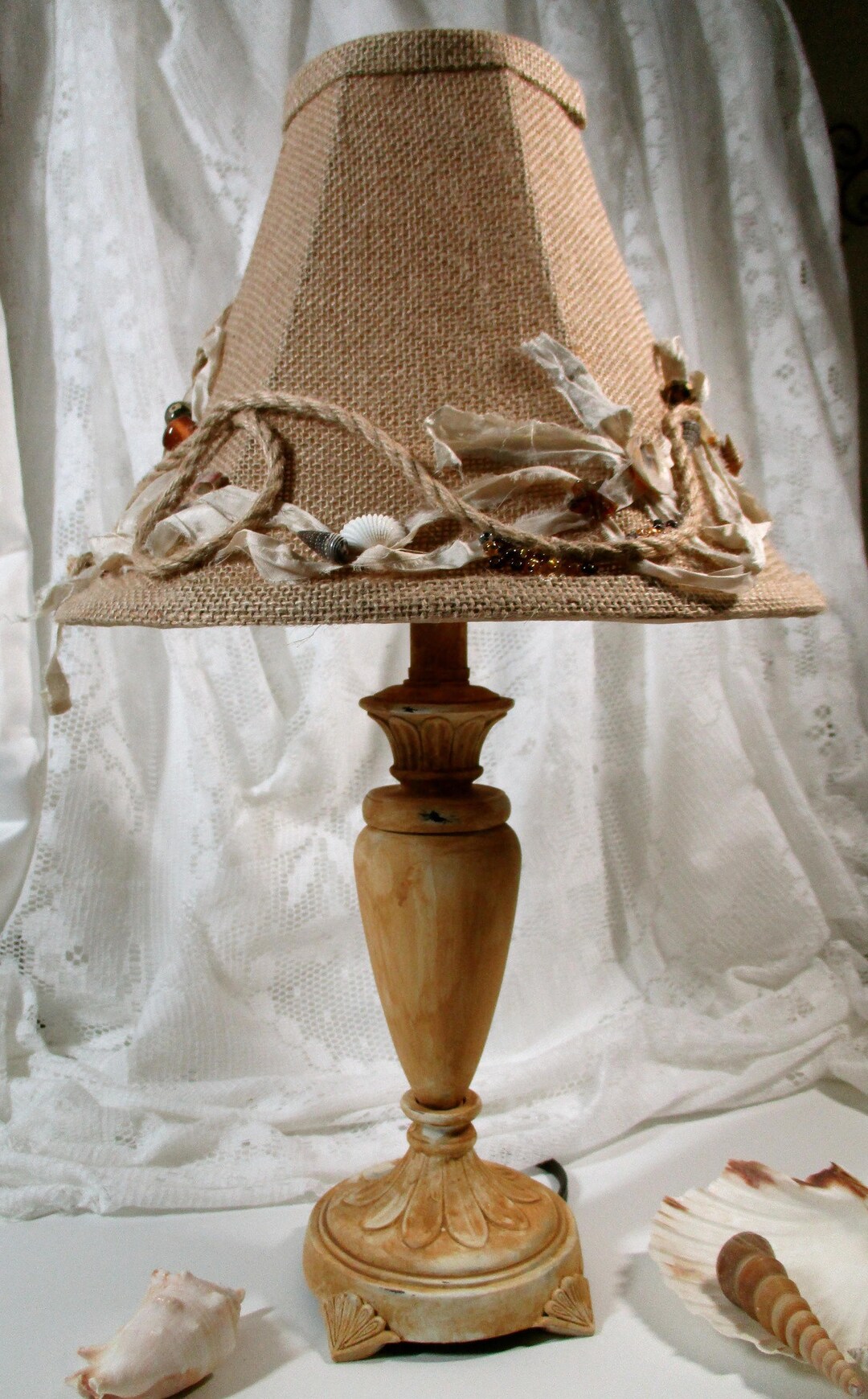 Beach Cottage Lamp / Table Lamp / Nautical Lamp Upstairsataliceanns - Etsy