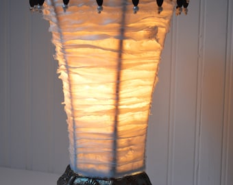 Table lamp / Accent lamp / Night light /  White / Shabby cottage chic / French farmhouse / UpstairsAtAliceAnns